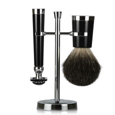 Solomons Beard Shiny Set mit Rasierpinsel, Rasierhobel...