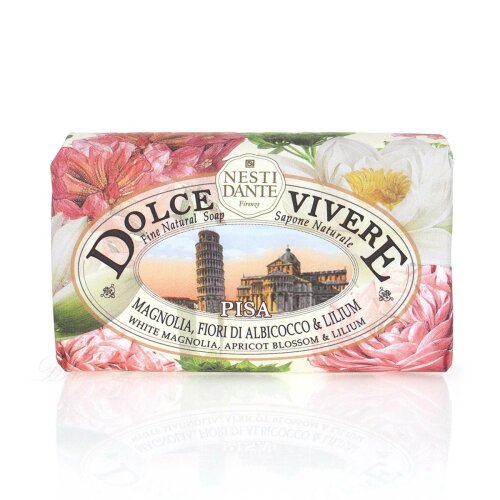 Nesti Dante Dolce Vivere Pisa magnolie, Aprikosenblüte & Lilium Seife 250g