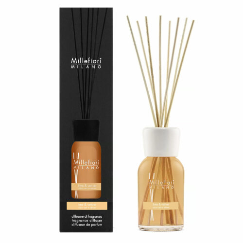 Millefiori Natural Reed Diffusor Lime & Vetiver Raumduft 250 ml