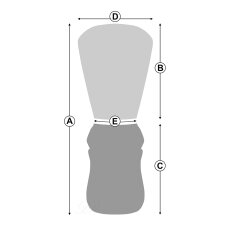 Acca Kappa Reine Borste Rasierpinsel schwarzer Griff